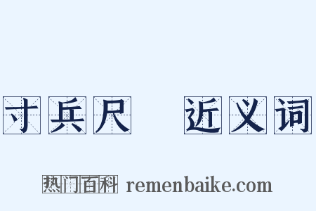 寸兵尺鐵近义词是什么意思的图片
